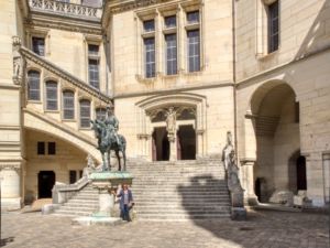 Courtyard leading to the main entrance inside.