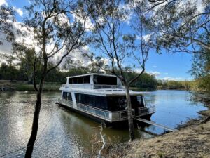 Mooring - run aground and tie up to a tree