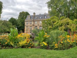 The park is the grounds of what was once a hotel.