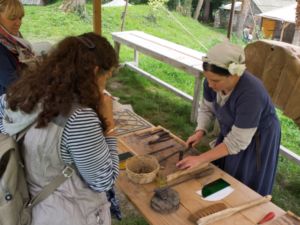 Showing how stained glass windows are handmade