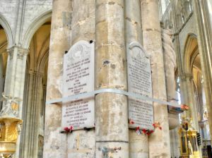 All around the cathedral are commemorations to those who saved Amiens in WW1