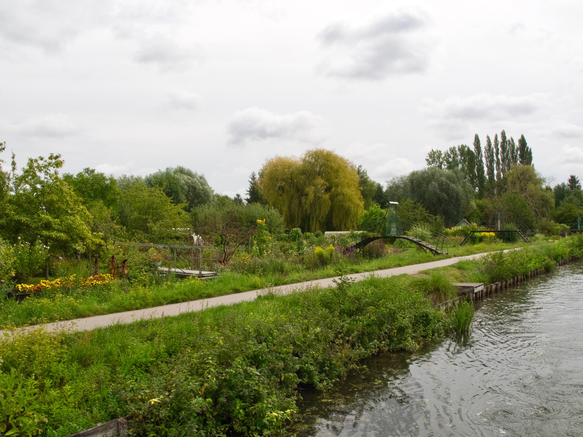 View of the little bridges alongside the canal.