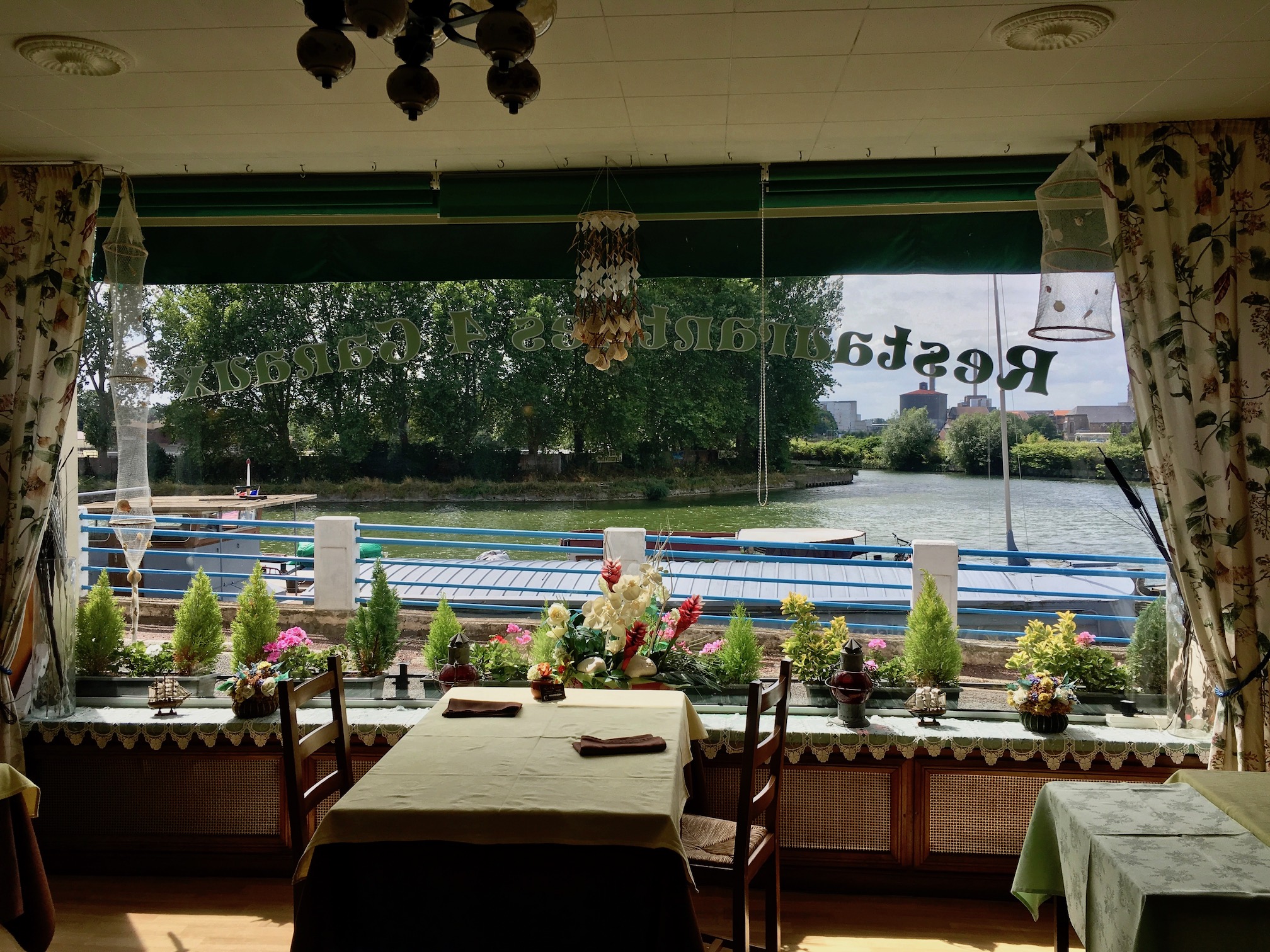 Looking out over Catharina Elisabeth to the entrance to the Arras Canal.