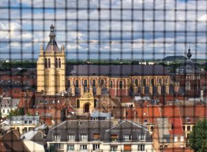 The view across to St Peter's Collegiate Church and its dome.