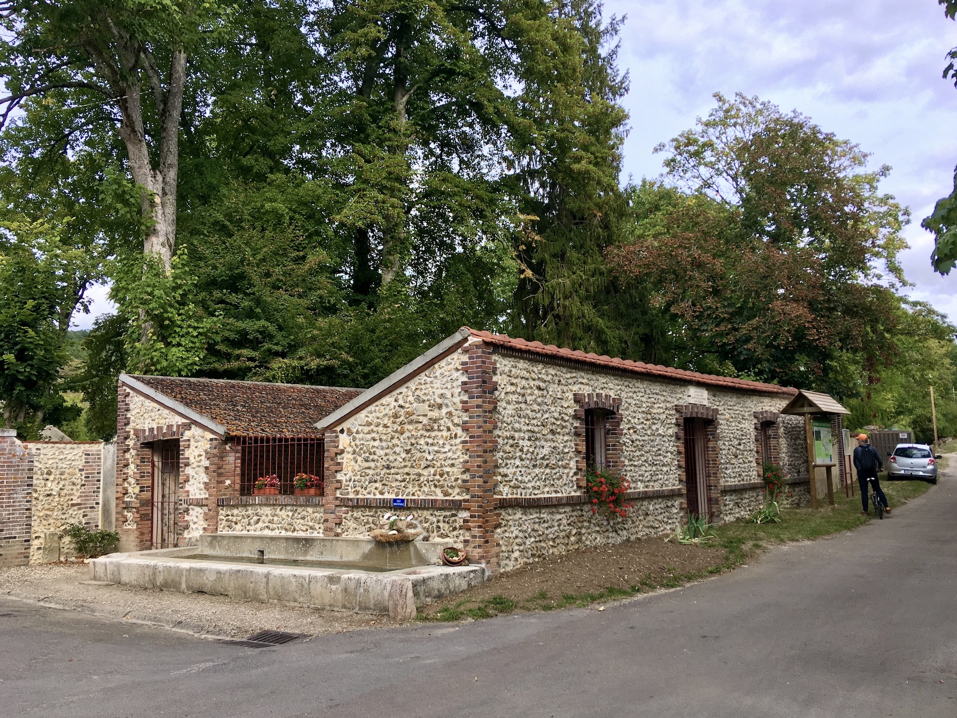Beautifully tended lavoir at Saint-Aubin-sur-Yonne