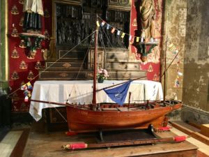 Model of one of the old fishing ships.